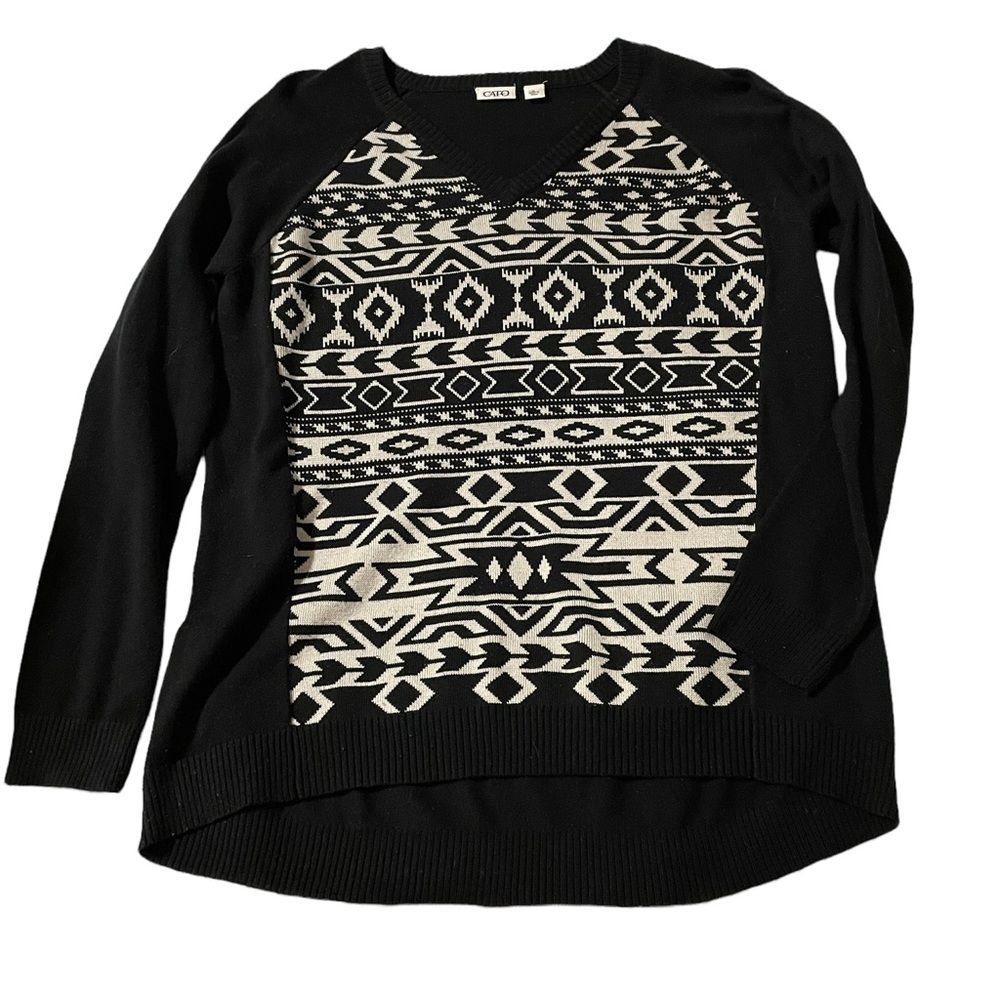 Cato Black & White Sweater Size XL